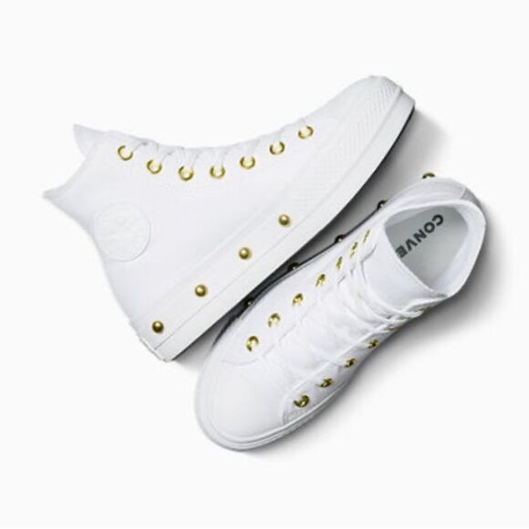 Converse Chuck Taylor All Star Lift Platform Star Studded Sneakers Shoes Size 8 - Picture 10 of 16